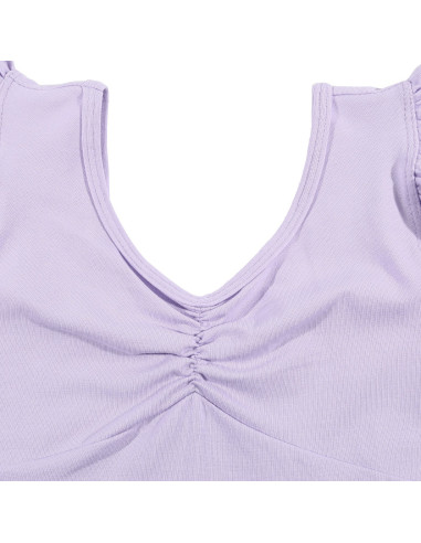 BODY BALETOWE STRÓJ DO BALETU FALBANKI FIOLET