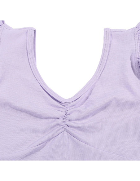 BODY BALETOWE STRÓJ DO BALETU FALBANKI FIOLET