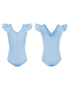 BODY BALETOWE STRÓJ DO BALETU FALBANKI BŁĘKIT