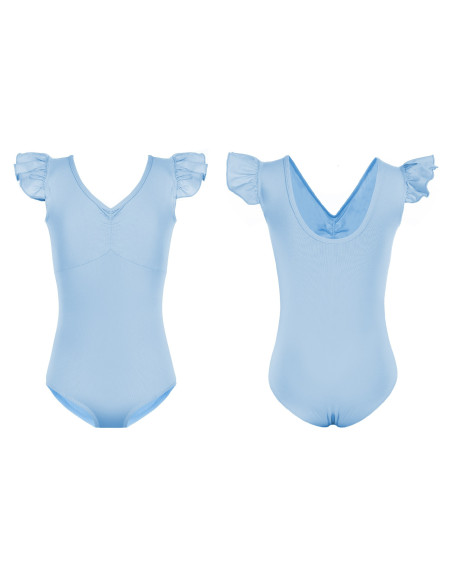 BODY BALETOWE STRÓJ DO BALETU FALBANKI BŁĘKIT