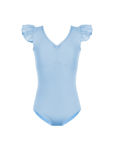 BODY BALETOWE STRÓJ DO BALETU FALBANKI BŁĘKIT