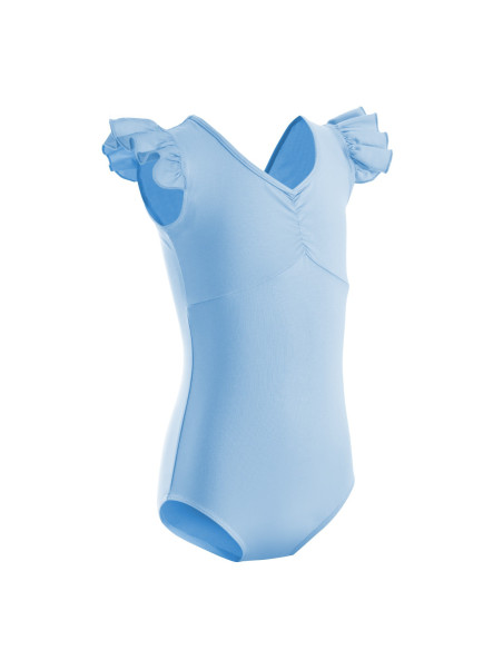 BODY BALETOWE STRÓJ DO BALETU FALBANKI BŁĘKIT