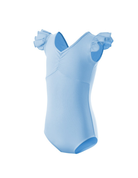 BODY BALETOWE STRÓJ DO BALETU FALBANKI BŁĘKIT