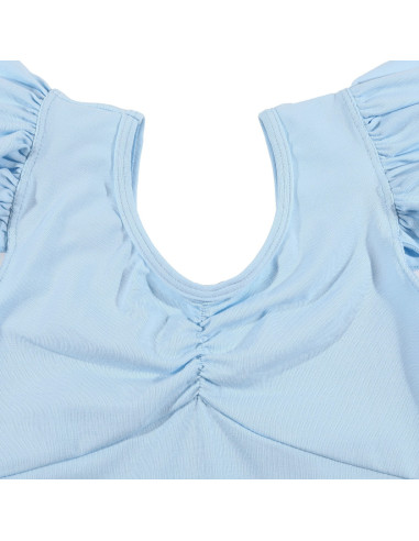 BODY BALETOWE STRÓJ DO BALETU FALBANKI BŁĘKIT