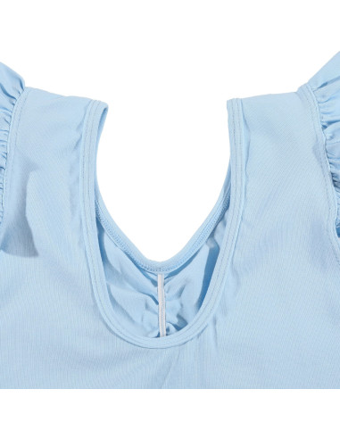 BODY BALETOWE STRÓJ DO BALETU FALBANKI BŁĘKIT