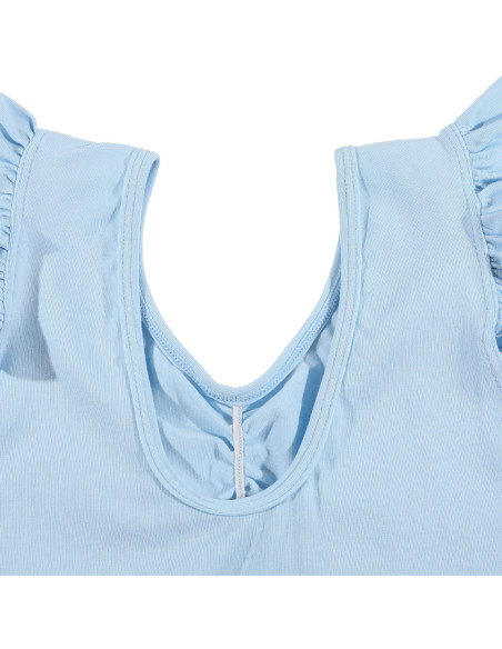 BODY BALETOWE STRÓJ DO BALETU FALBANKI BŁĘKIT