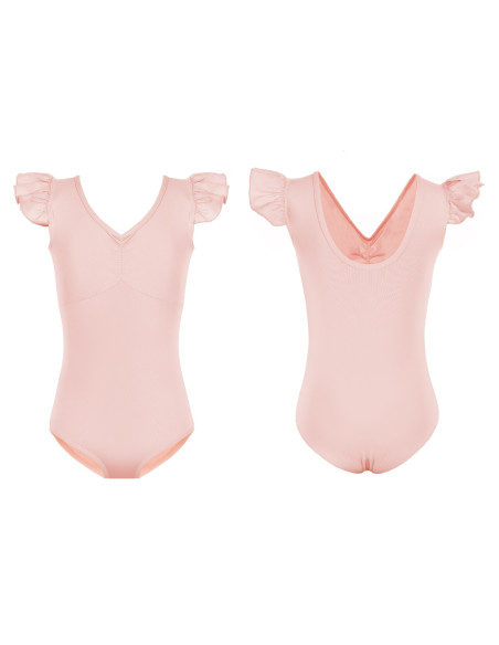 BODY BALETOWE STRÓJ DO BALETU FALBANKI RÓŻOWE