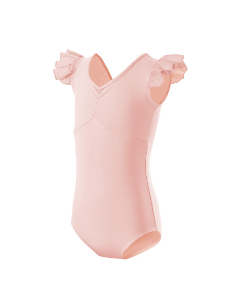 BODY BALETOWE STRÓJ DO BALETU FALBANKI RÓŻOWE