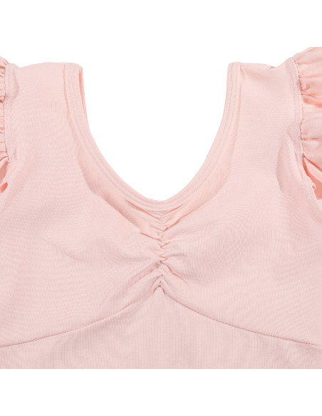 BODY BALETOWE STRÓJ DO BALETU FALBANKI RÓŻOWE