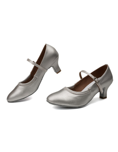 BUTY DO TAŃCA TANECZNE STANDARDU SREBRNE 5cm