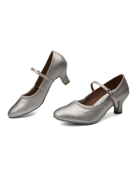 BUTY DO TAŃCA TANECZNE STANDARDU SREBRNE 5cm