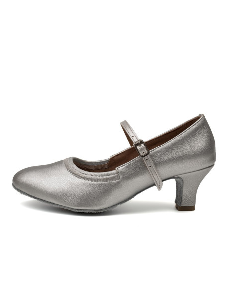 BUTY DO TAŃCA TANECZNE STANDARDU SREBRNE 5cm