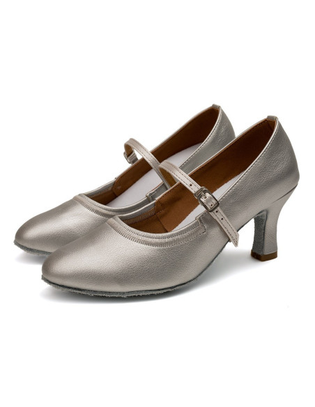 BUTY DO TAŃCA TANECZNE STANDARDU SREBRNE 7cm