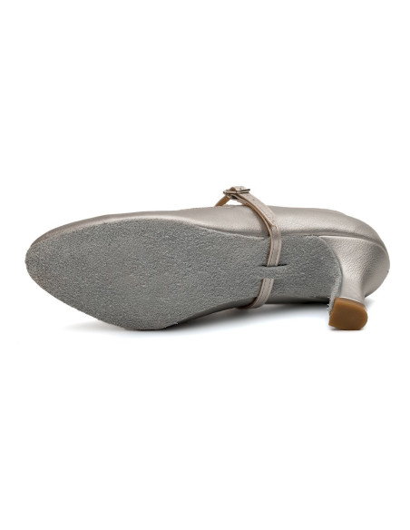 BUTY DO TAŃCA TANECZNE STANDARDU SREBRNE 7cm