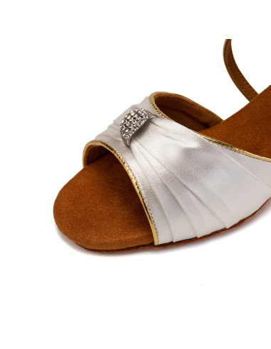 BUTY DO TAŃCA TANECZNE ŚLUBNE BIAŁE SUBTELNE 7,5cm