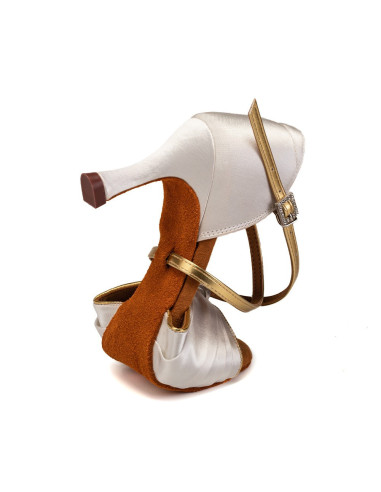 BUTY DO TAŃCA TANECZNE ŚLUBNE BIAŁE SUBTELNE 7,5cm