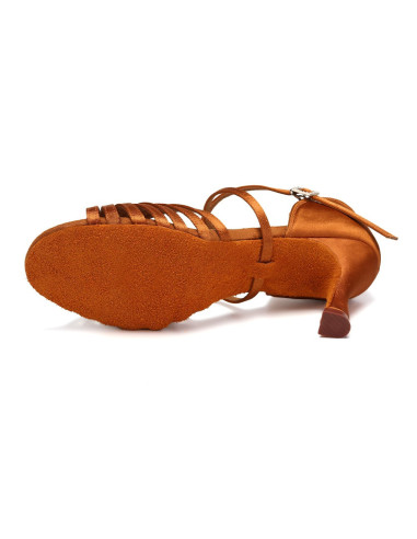 BUTY DO TAŃCA TANECZNE WYGODNE LATINO BRĄZ 7,5cm