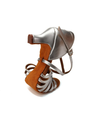 BUTY DO TAŃCA TANECZNE POŁYSKUJĄCE SREBRNE 5,5cm