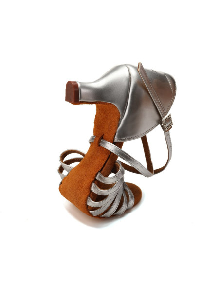 BUTY DO TAŃCA TANECZNE POŁYSKUJĄCE SREBRNE 5,5cm