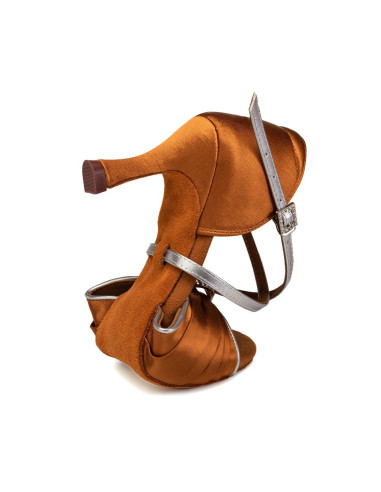 BUTY DO TAŃCA TANECZNE SUBTELNE LATINO BRĄZ 7,5cm