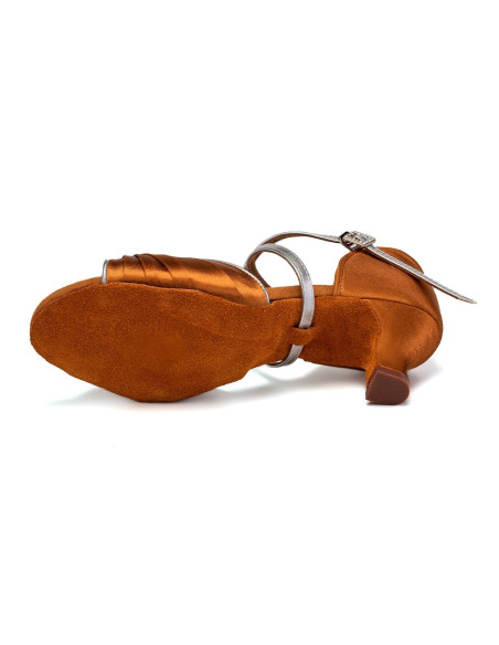 BUTY DO TAŃCA TANECZNE SUBTELNE LATINO BRĄZ 5,5cm