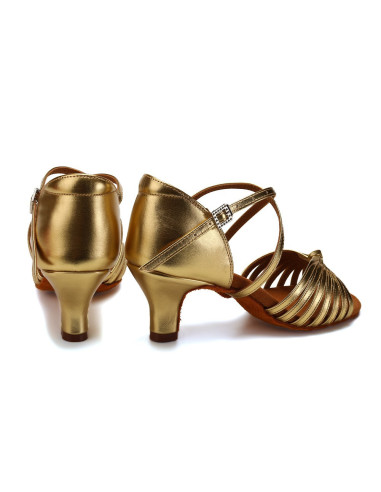 BUTY DO TAŃCA TANECZNE POŁYSKUJĄCE ZŁOTE 5,5cm