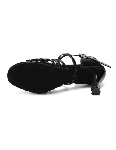 BUTY DO TAŃCA TANECZNE POŁYSKUJĄCE CZARNE 7,5cm