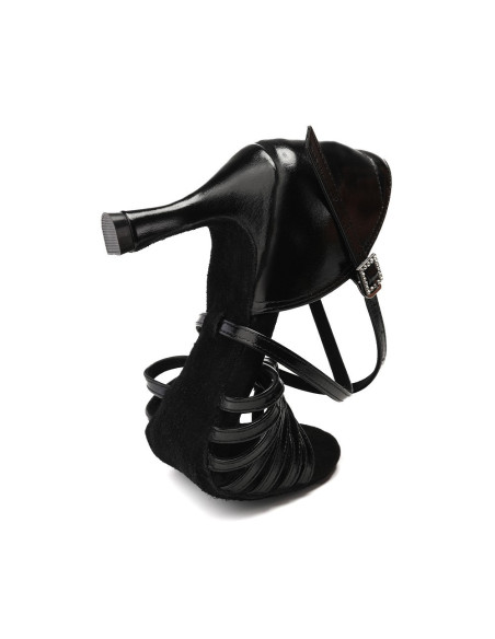 BUTY DO TAŃCA TANECZNE POŁYSKUJĄCE CZARNE 7,5cm