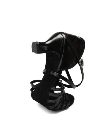 BUTY DO TAŃCA TANECZNE POŁYSKUJĄCE CZARNE 5,5cm