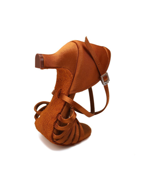 BUTY DO TAŃCA TANECZNE WYGODNE LATINO BRĄZ 5,5cm