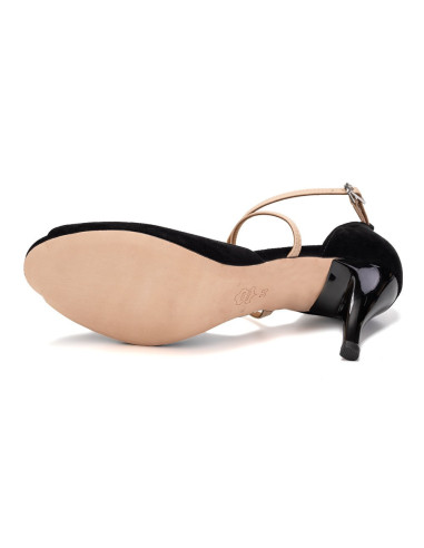 SKÓRZANE BUTY DO TAŃCA TANECZNE TANGO BLACK 7,5cm