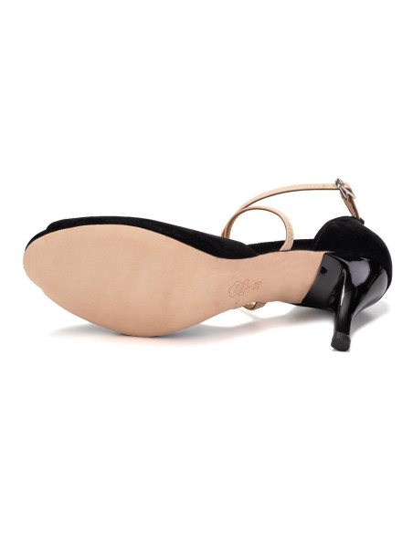 SKÓRZANE BUTY DO TAŃCA TANECZNE TANGO BLACK 7,5cm