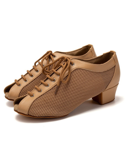 BUTY TANECZNE ĆWICZKI SZNUROWANE SIATKA 5cm