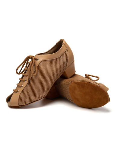 BUTY TANECZNE ĆWICZKI SZNUROWANE SIATKA 4,5cm