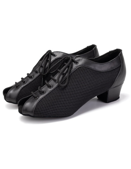 BUTY TANECZNE ĆWICZKI SZNUROWANE SIATKA 5cm