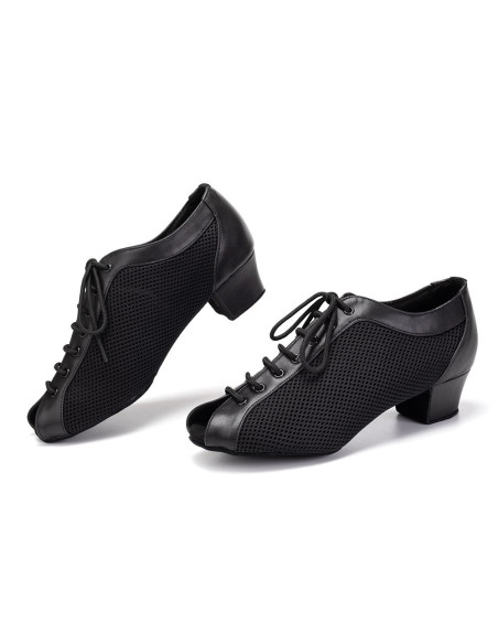 BUTY TANECZNE ĆWICZKI SZNUROWANE SIATKA 5cm