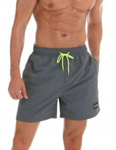 KĄPIELÓWKI MĘSKIE SZORTY SPODENKI SZARE SIWE