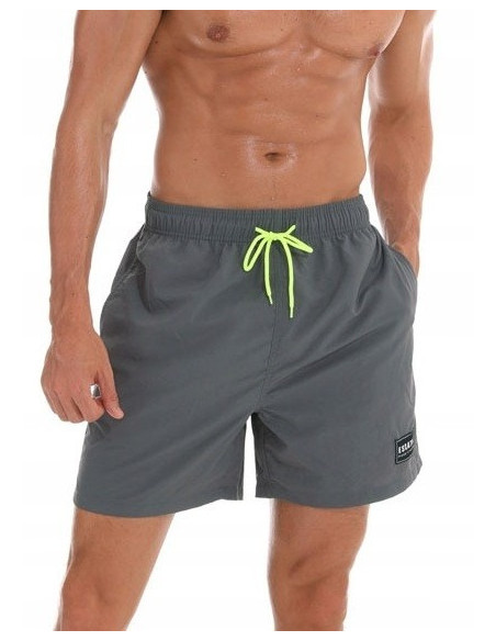 KĄPIELÓWKI MĘSKIE SZORTY SPODENKI SZARE SIWE