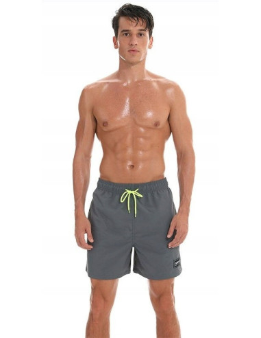 KĄPIELÓWKI MĘSKIE SZORTY SPODENKI SZARE SIWE