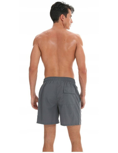KĄPIELÓWKI MĘSKIE SZORTY SPODENKI SZARE SIWE