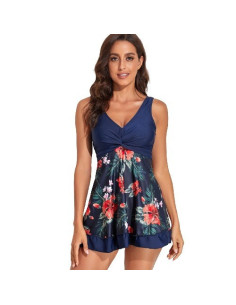 BIKINI STRÓJ KĄPIELOWY KOSTIUM SPODENKI KWIATY