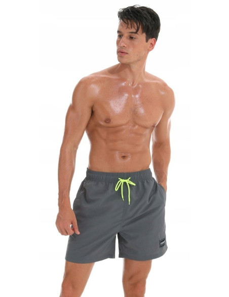 KĄPIELÓWKI MĘSKIE SZORTY SPODENKI SZARE SIWE