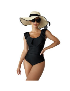 WYSZCZUPLAJĄCY STRÓJ KOSTIUM KĄPIELOWY CZARNY