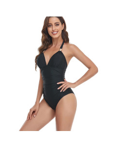 WYSZCZUPLAJĄCY STRÓJ KOSTIUM KĄPIELOWY CZARNY