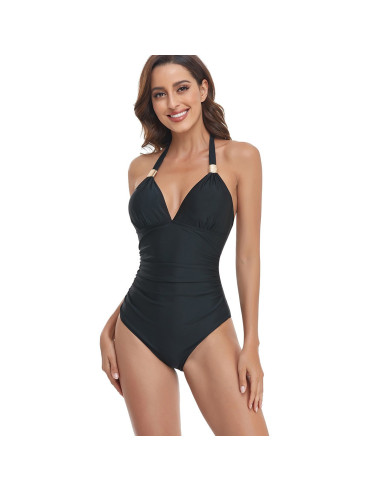 WYSZCZUPLAJĄCY STRÓJ KOSTIUM KĄPIELOWY CZARNY