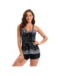 STRÓJ KĄPIELOWY DWUCZĘŚCIOWY SUKIENKA SPODENKI