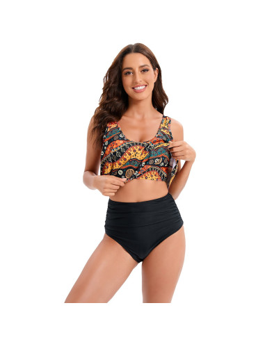 STRÓJ KĄPIELOWY KOSTIUM WYSOKI STAN BOHO