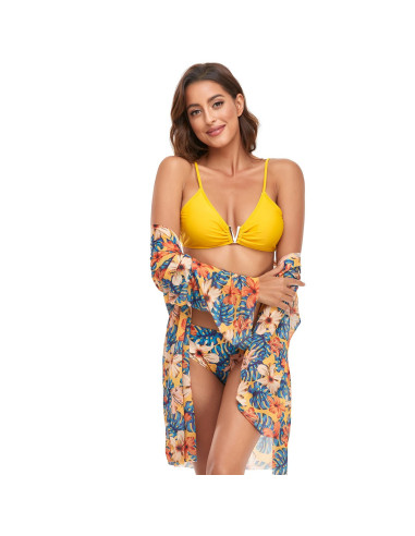 MODNY STRÓJ KĄPIELOWY TRZYCZĘŚCIOWY KIMONO