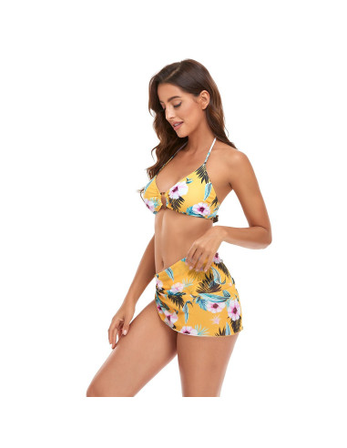 STRÓJ KĄPIELOWY KOSTIUM TRZYCZĘŚCIOWY PAREO