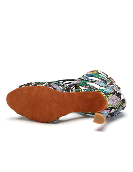 BUTY DO TAŃCA TANECZNE SZNUROWANE WZORKI 9cm